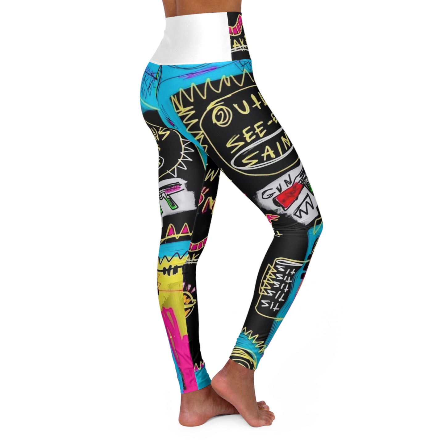High Waisted Yoga Leggings (AOP)