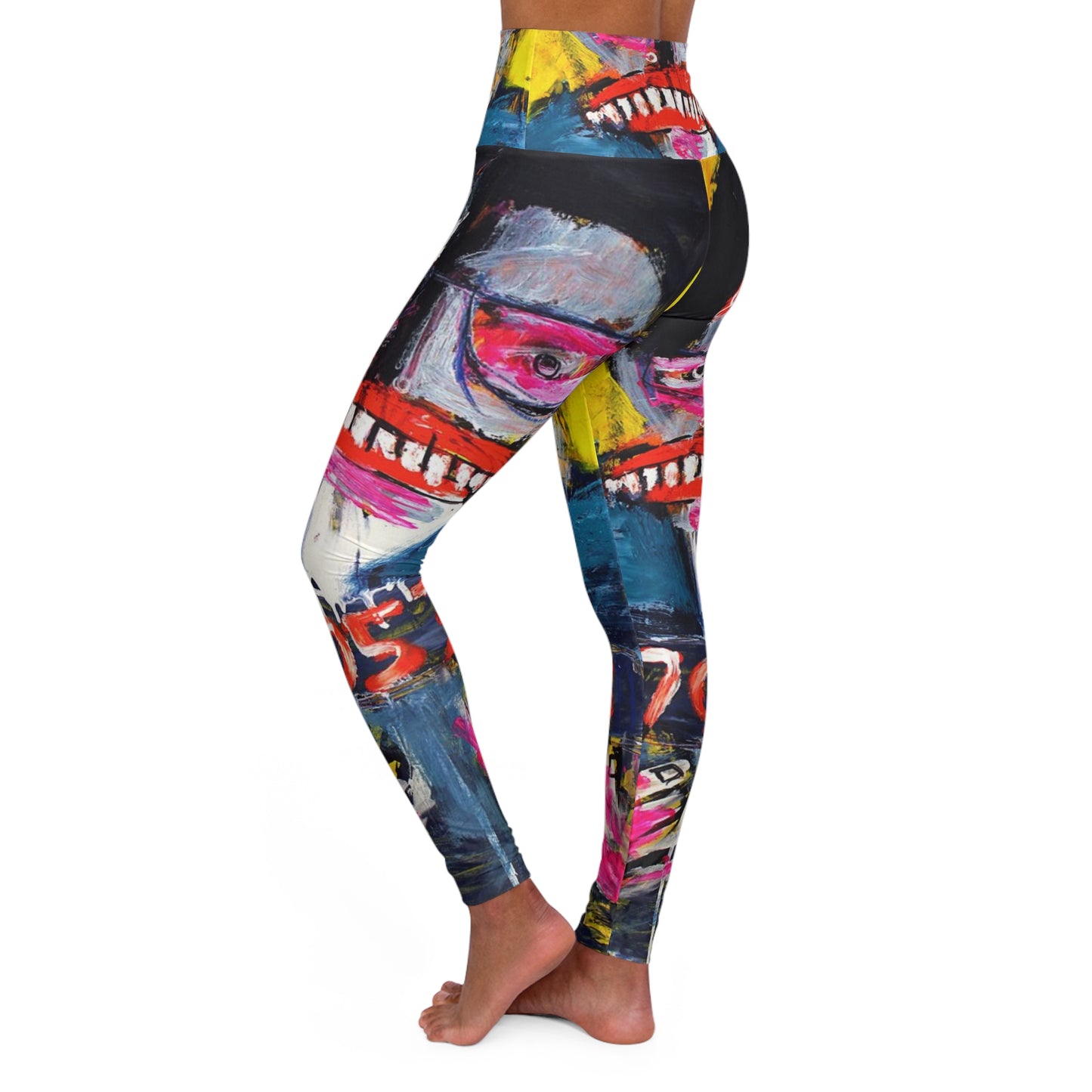 High Waisted Yoga Leggings (AOP) by Dani Wilson