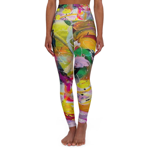 Abstract Art High Waisted Yoga Leggings (AOP)
