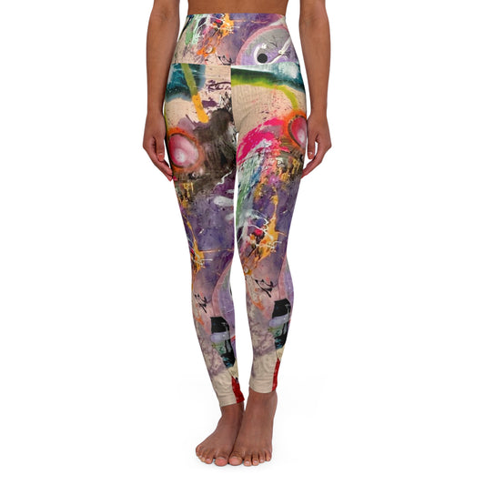 High Waisted Yoga Leggings (AOP) by Dani Wilson
