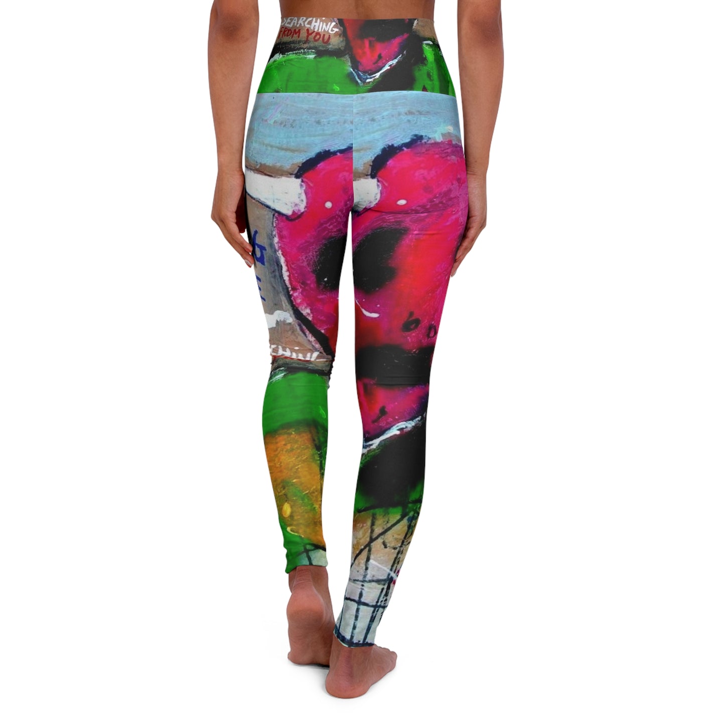 Graffiti High Waisted Yoga Leggings (AOP) by Dani Wilson