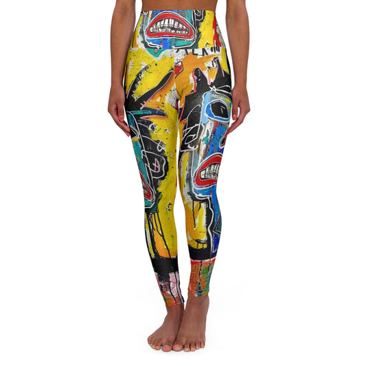 High Waisted Yoga Leggings (AOP) by Dani Wilson