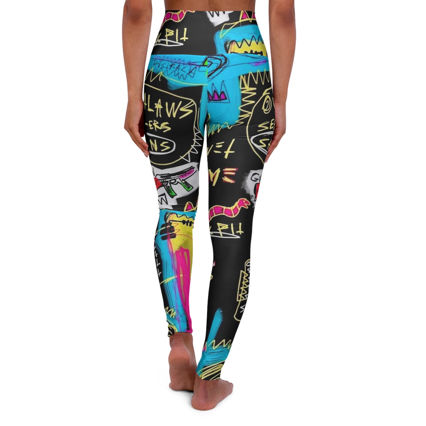 High Waisted Yoga Leggings (AOP) by Dani Wilson