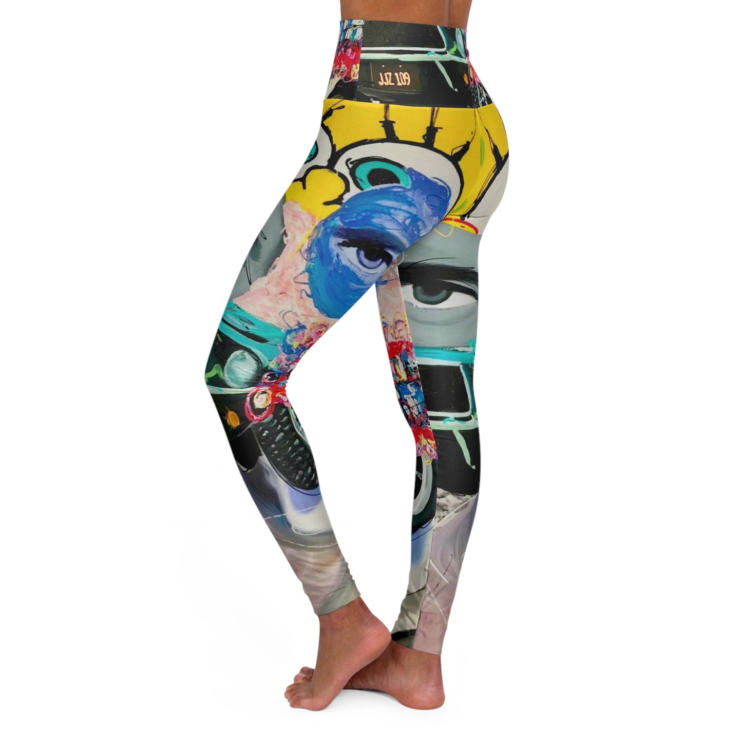 High Waisted Yoga Leggings (AOP) by Dani Wilson