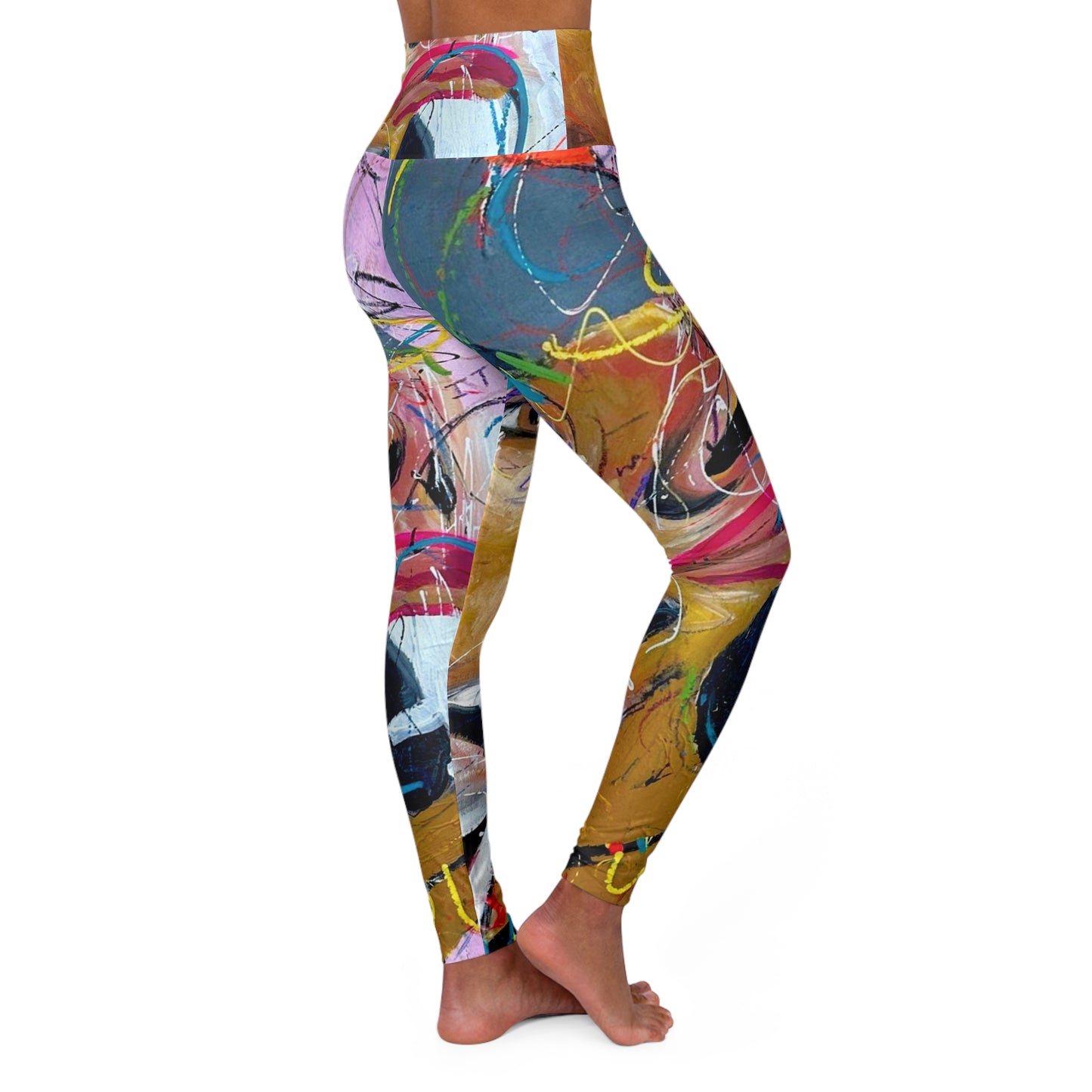 Graffiti High Waisted Yoga Leggings (AOP)