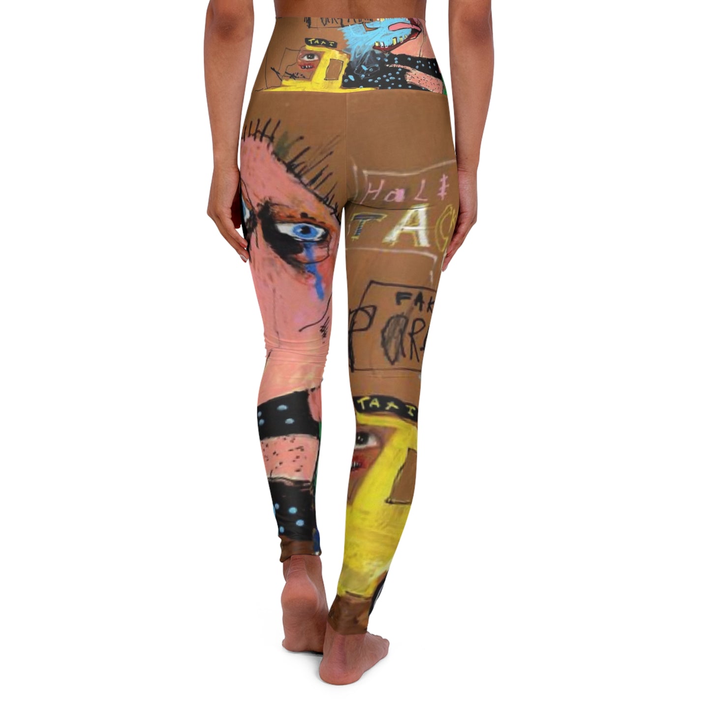 High Waisted Yoga Leggings (AOP) by Dani Wilson