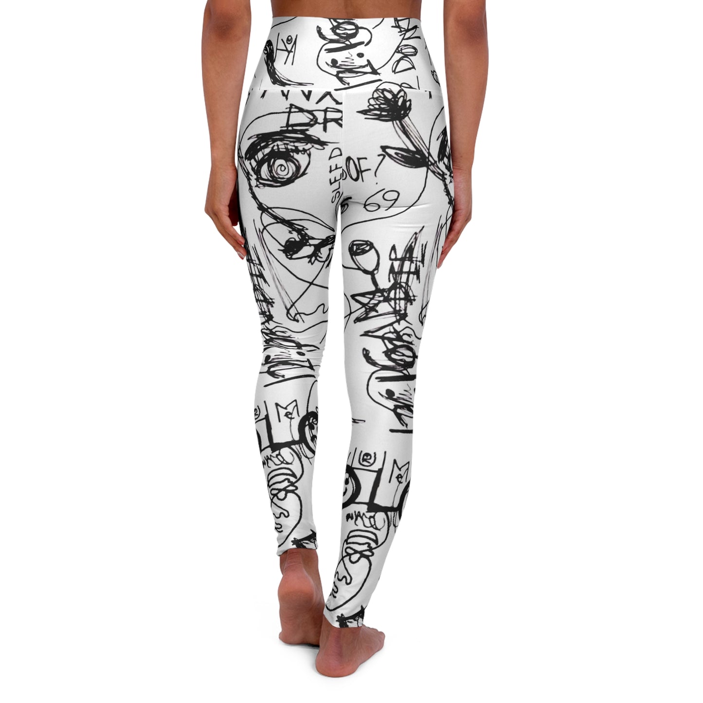 High Waisted Yoga Leggings (AOP)by Dani Wilson