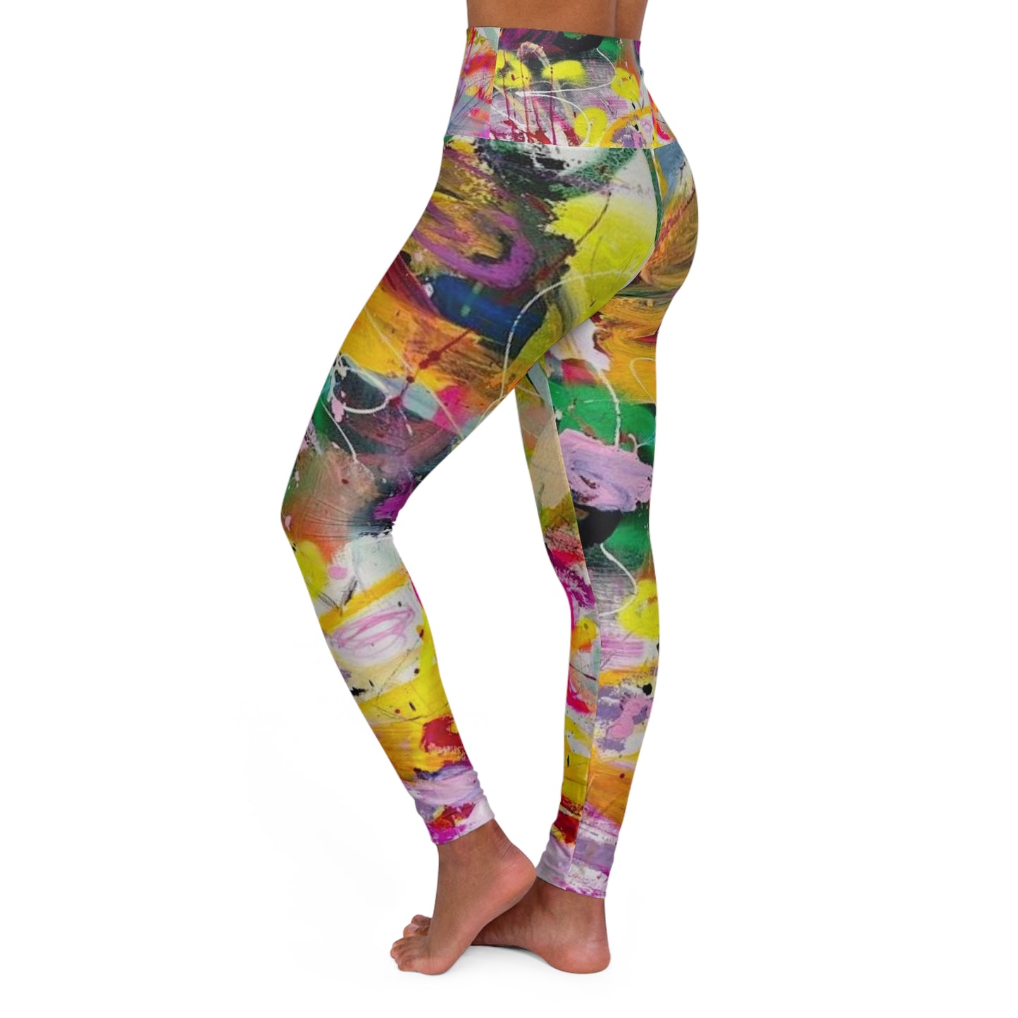 Abstract Art High Waisted Yoga Leggings (AOP)