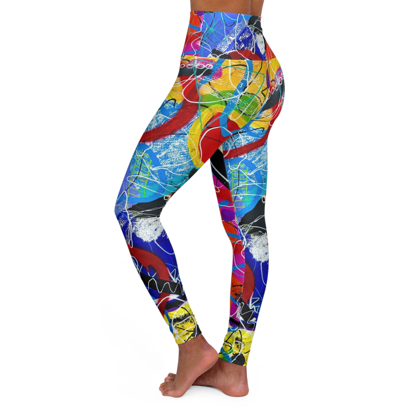 1-Featured - High Waisted Leggings (AOP) by Dani Wilson