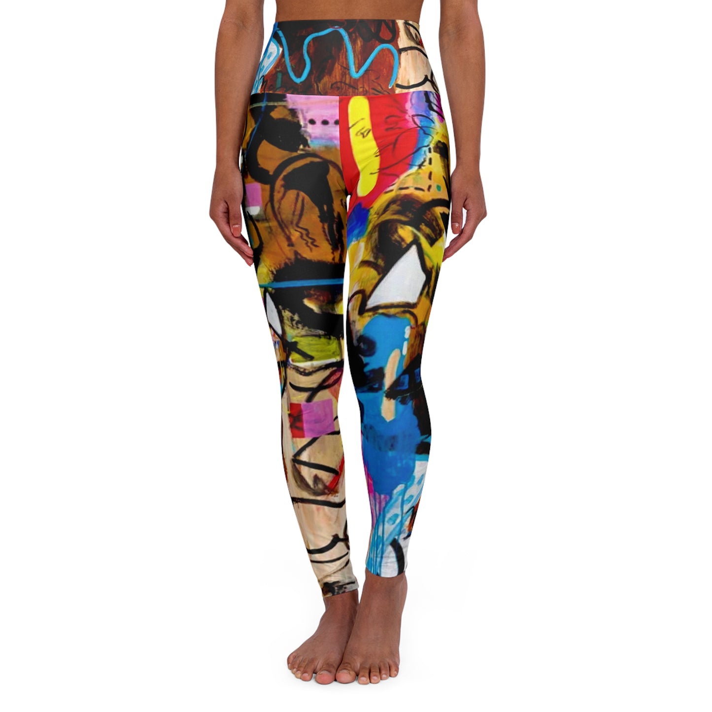 High Waisted Yoga Leggings (AOP) by Dani Wilson
