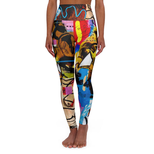 High Waisted Yoga Leggings (AOP) by Dani Wilson