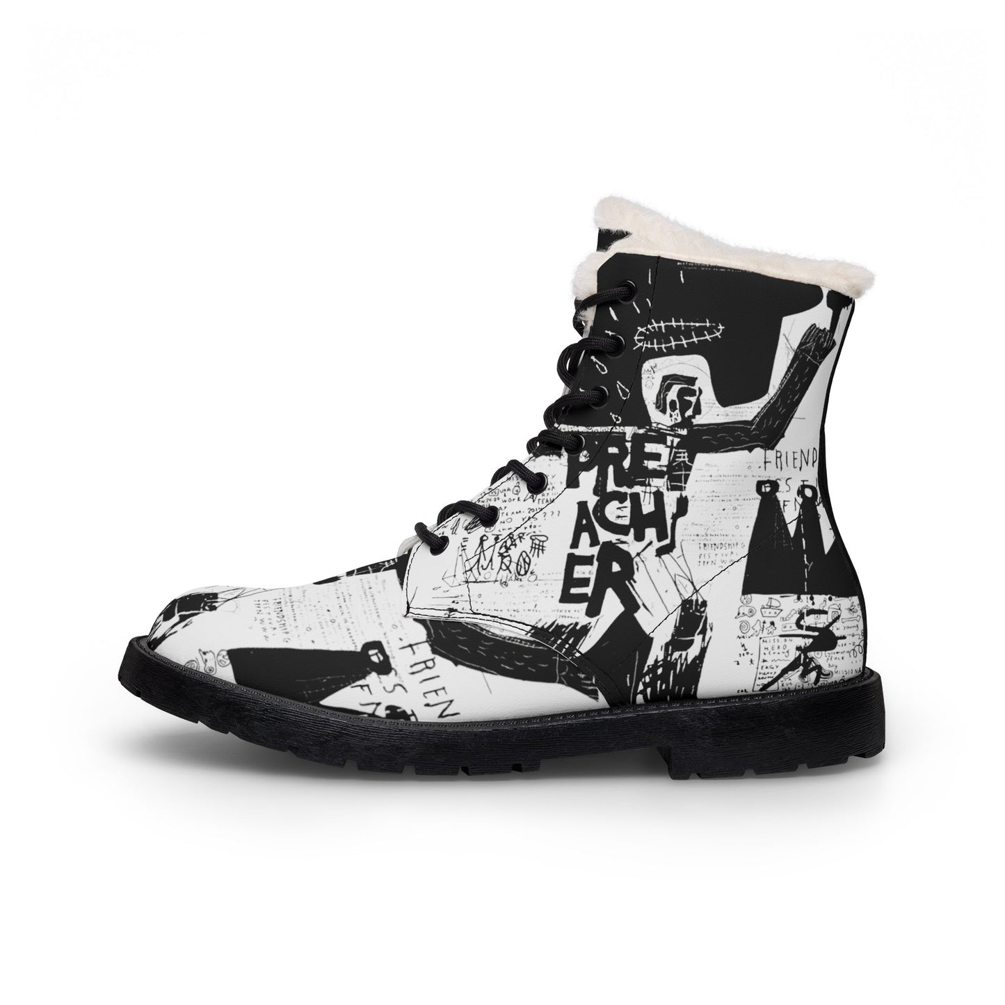 Women's Graffiti Fur and Leather Boots by Dani Wilson