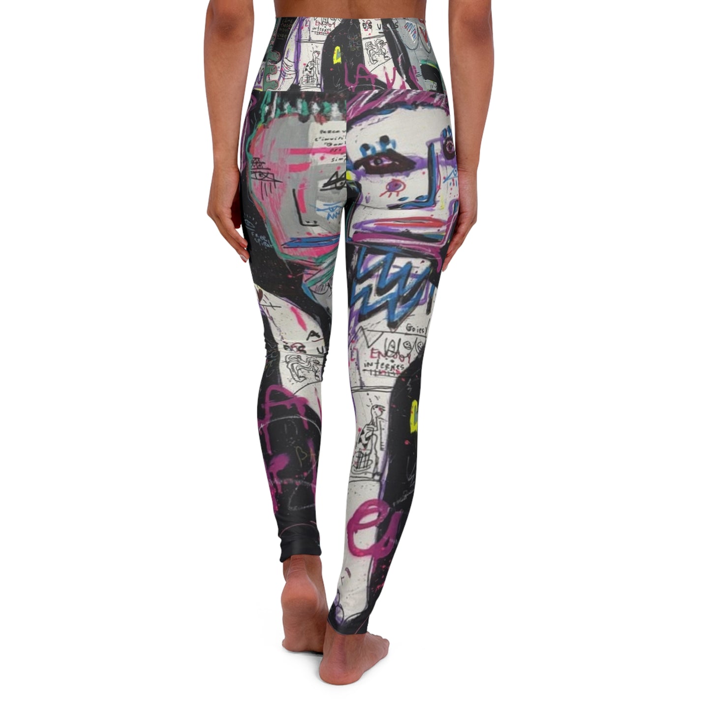 High Waisted Yoga Leggings (AOP)