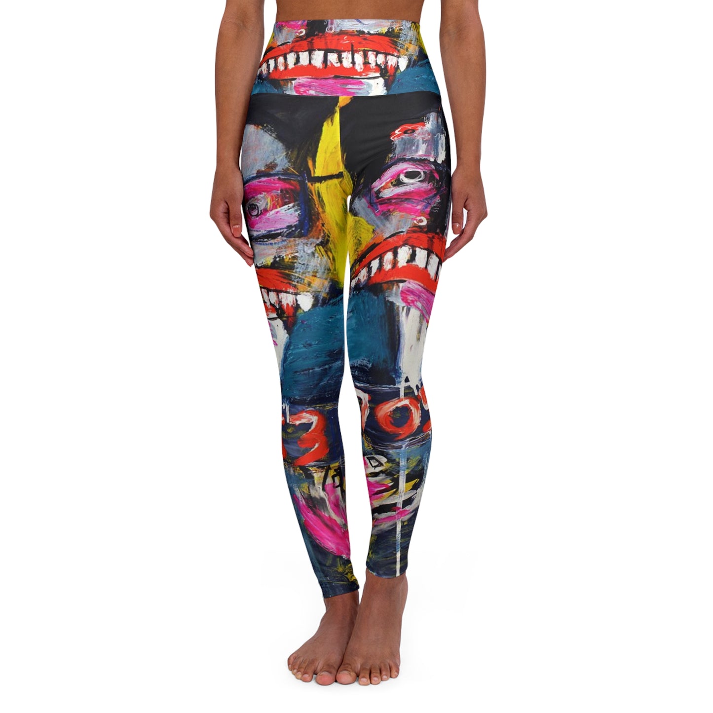 High Waisted Yoga Leggings (AOP) by Dani Wilson