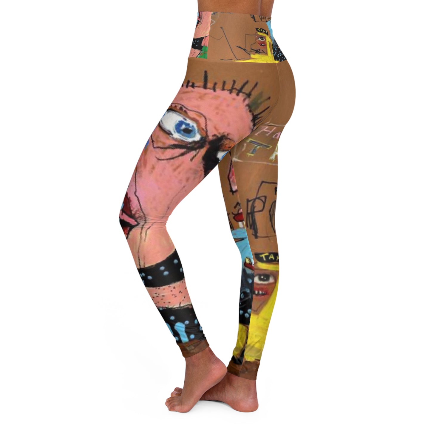 High Waisted Yoga Leggings (AOP) by Dani Wilson