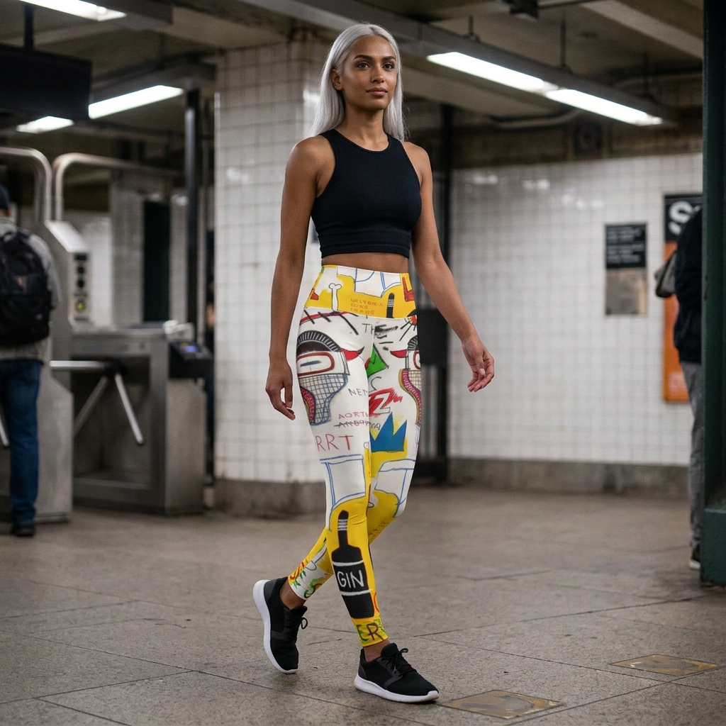 High Waisted Yoga Leggings (AOP) by Dani Wilson