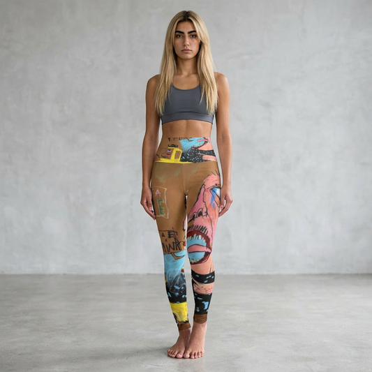 High Waisted Yoga Leggings (AOP) by Dani Wilson