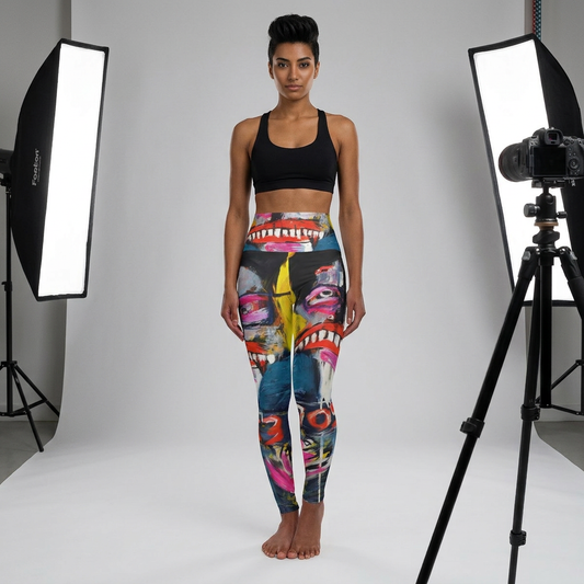 High Waisted Yoga Leggings (AOP) by Dani Wilson