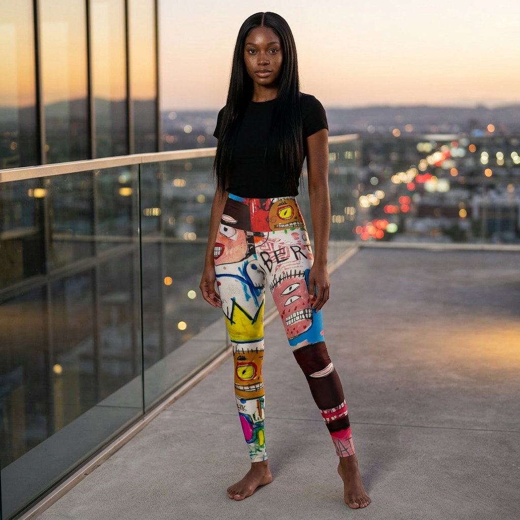 High Waisted Yoga Leggings (AOP) by Dani Wilson