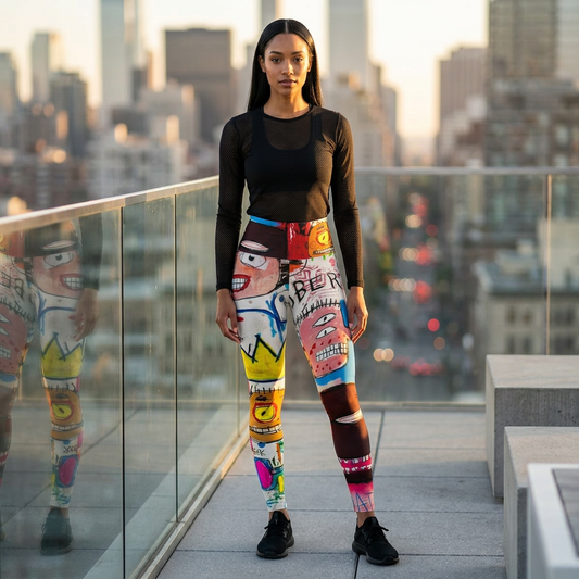 High Waisted Yoga Leggings (AOP) by Dani Wilson