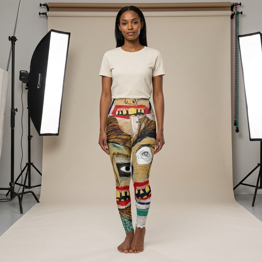 High Waisted Yoga Leggings (AOP) by Dani Wilson