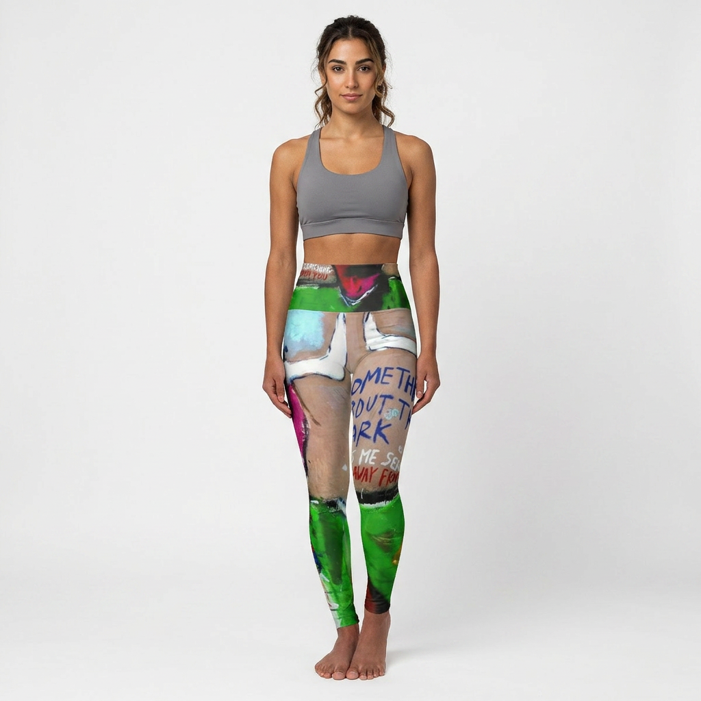 Graffiti High Waisted Yoga Leggings (AOP) by Dani Wilson