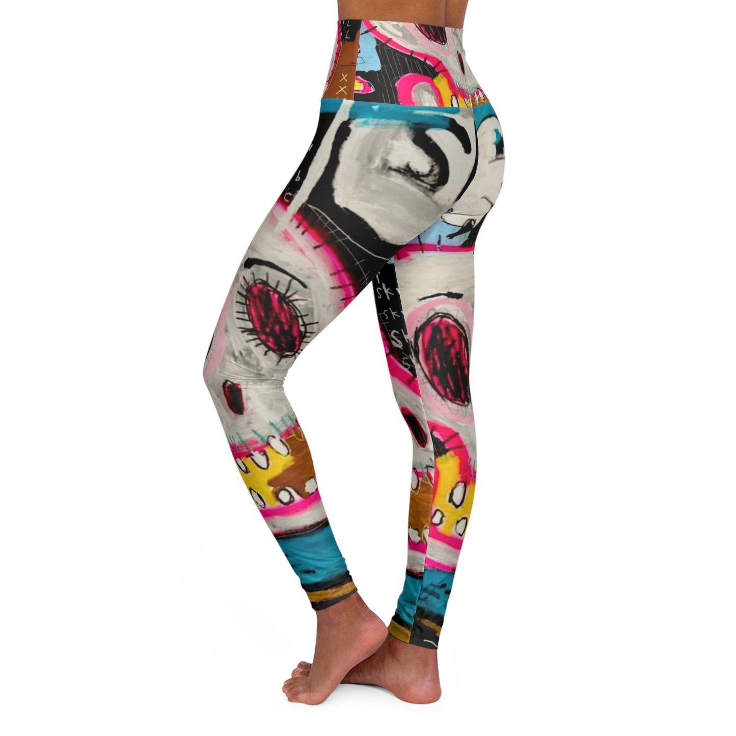 High Waisted Yoga Leggings (AOP) by Dani Wilson