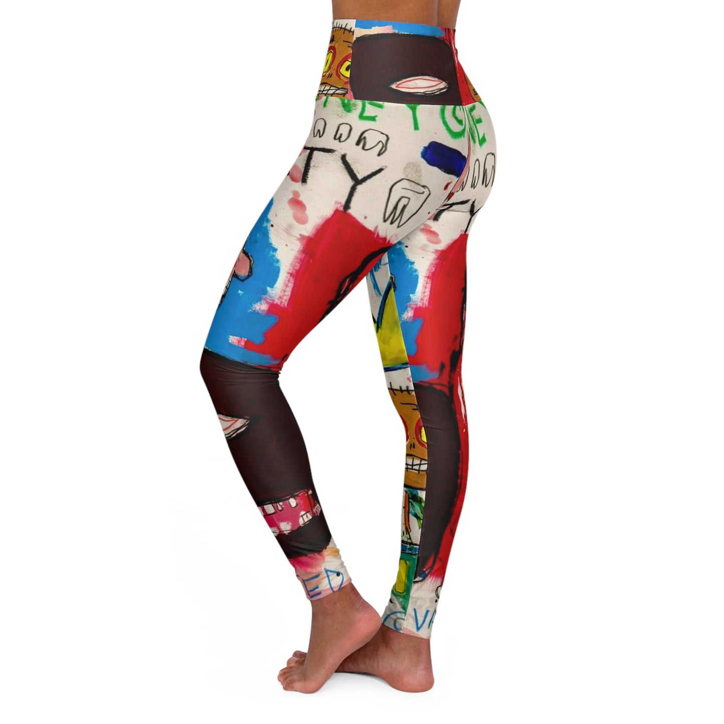 High Waisted Yoga Leggings (AOP) by Dani Wilson