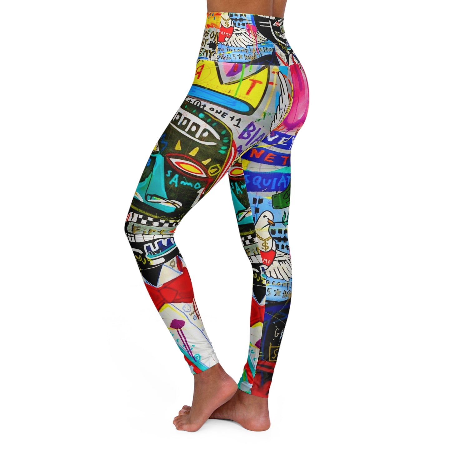High Waisted Yoga Leggings (AOP) by Dani Wilson