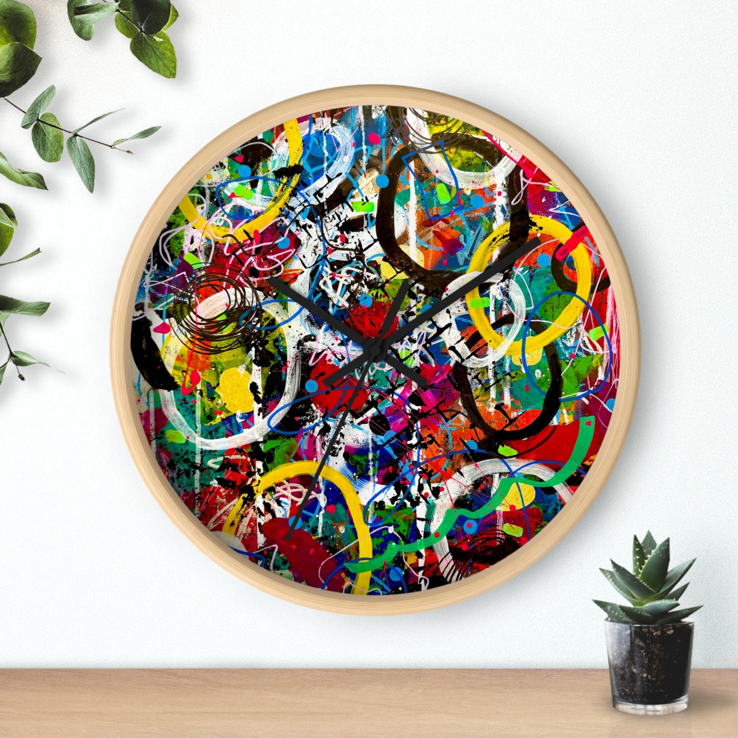 Abstract Wall Clock by Dani Wilson
