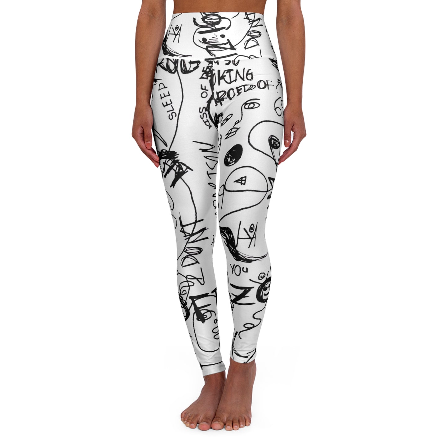 High Waisted Yoga Leggings (AOP)by Dani Wilson