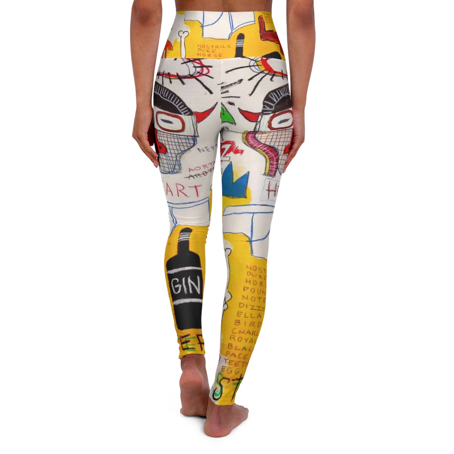 High Waisted Yoga Leggings (AOP) by Dani Wilson