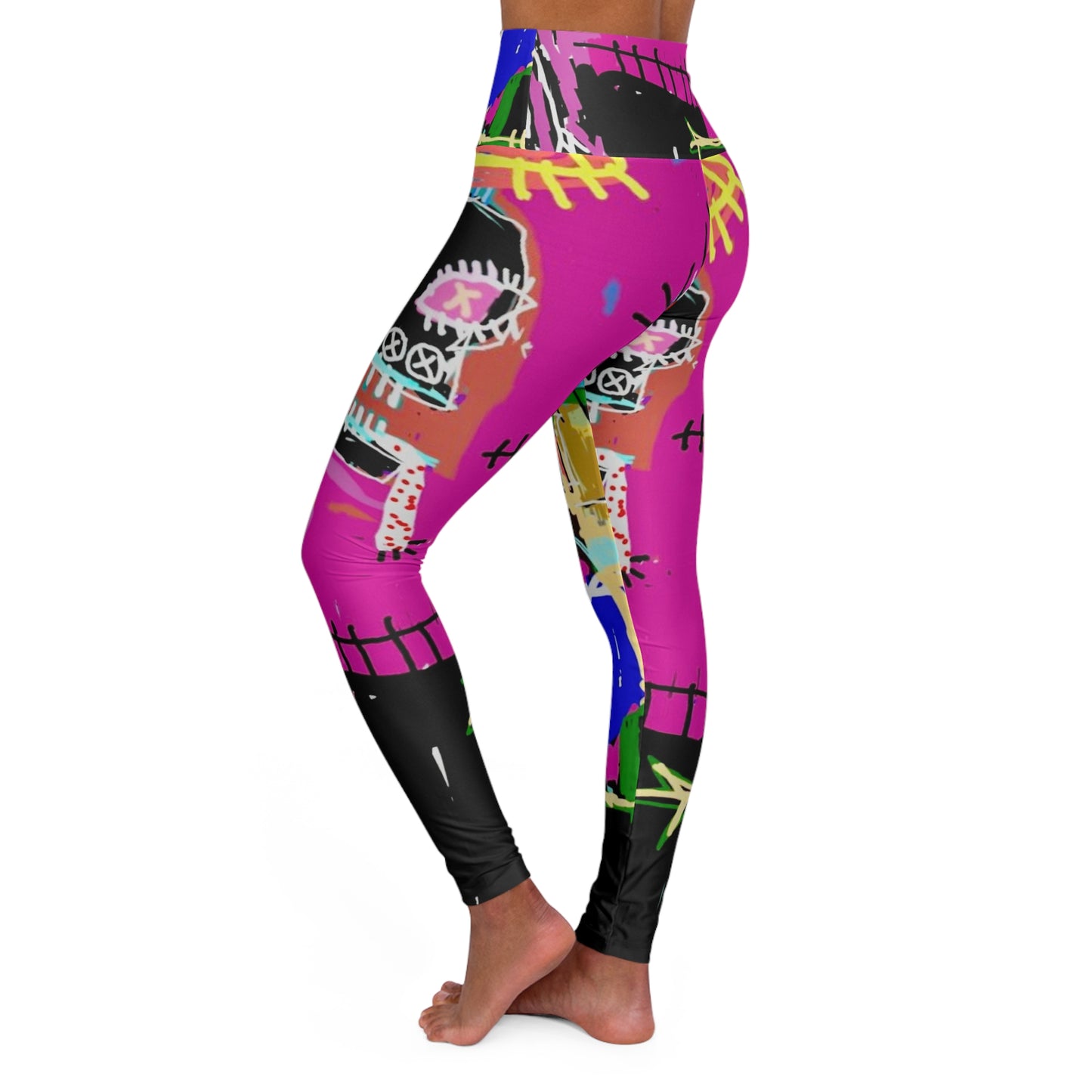 High Waisted Yoga Leggings (AOP) by Dani Wilson