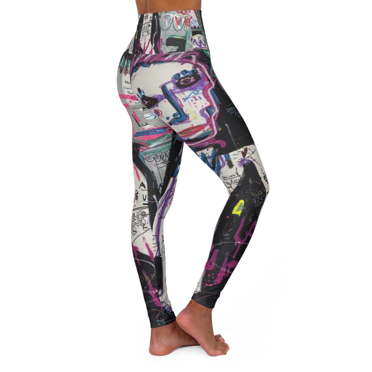 High Waisted Yoga Leggings (AOP)
