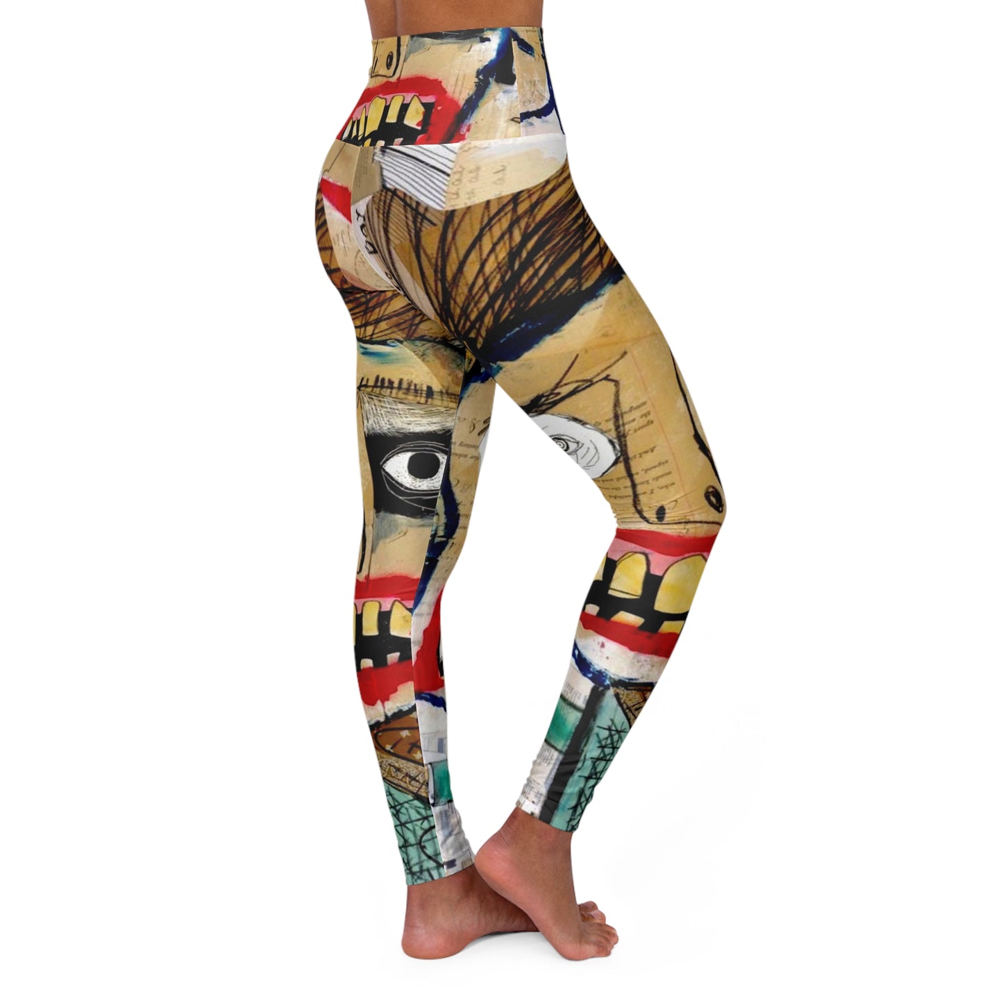 High Waisted Yoga Leggings (AOP) by Dani Wilson