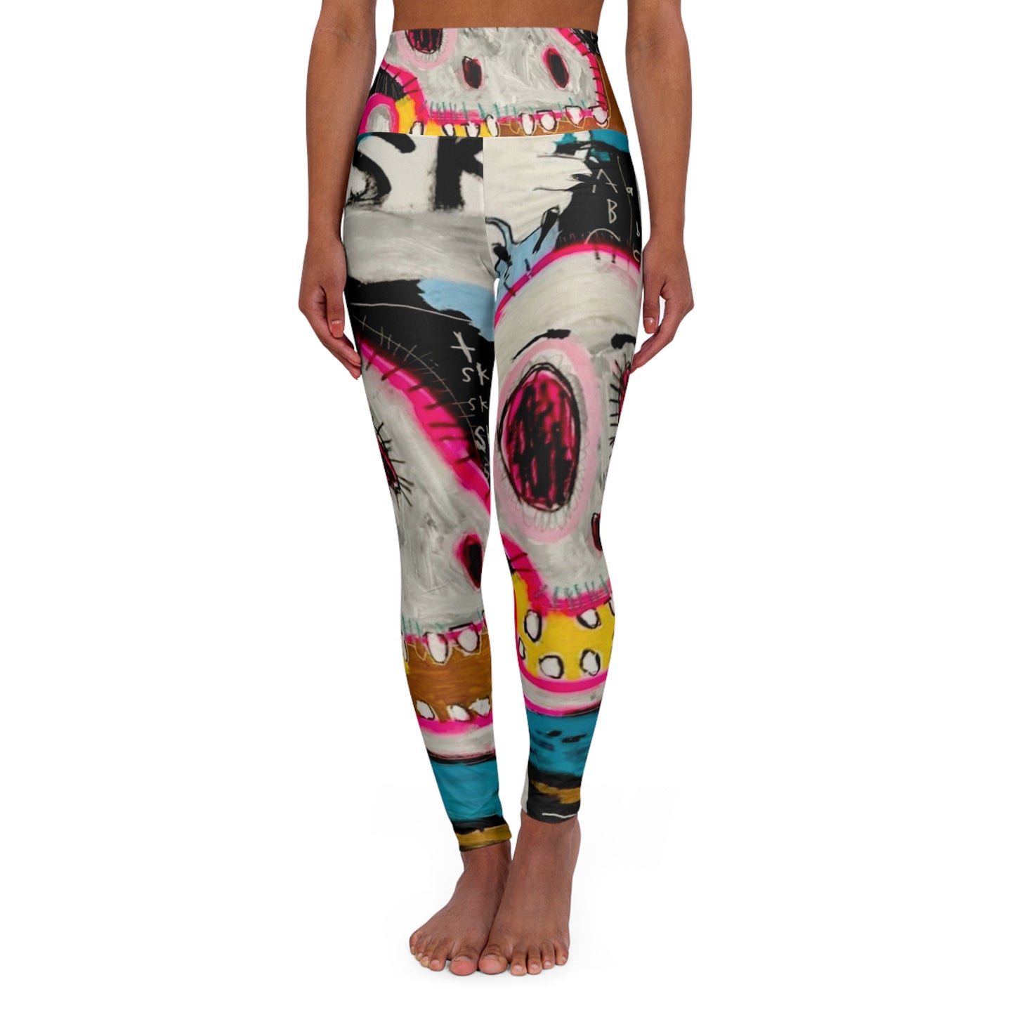 High Waisted Yoga Leggings (AOP) by Dani Wilson