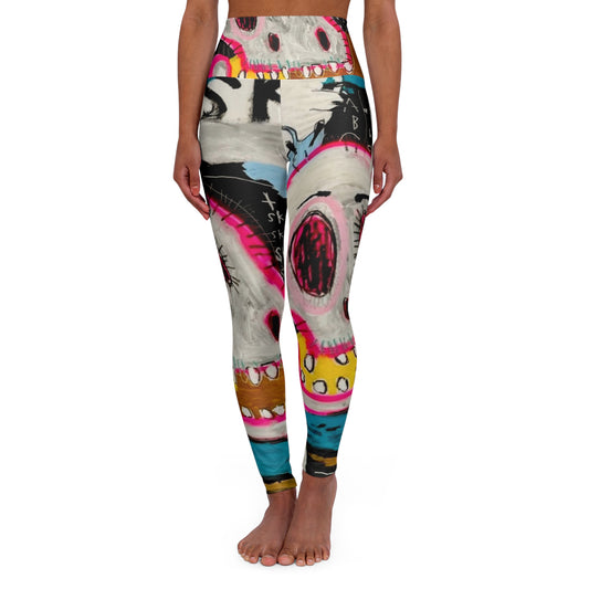 High Waisted Yoga Leggings (AOP) by Dani Wilson