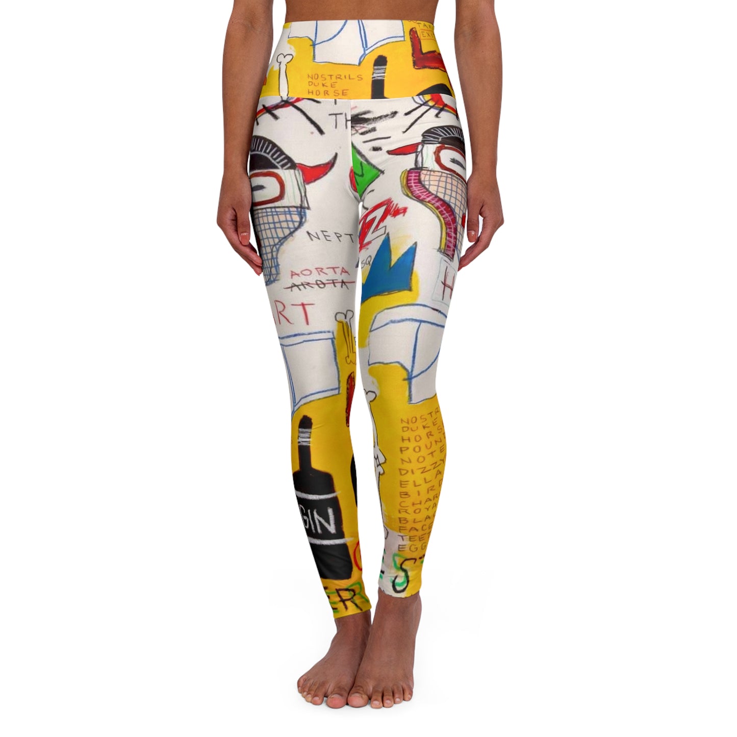 High Waisted Yoga Leggings (AOP) by Dani Wilson