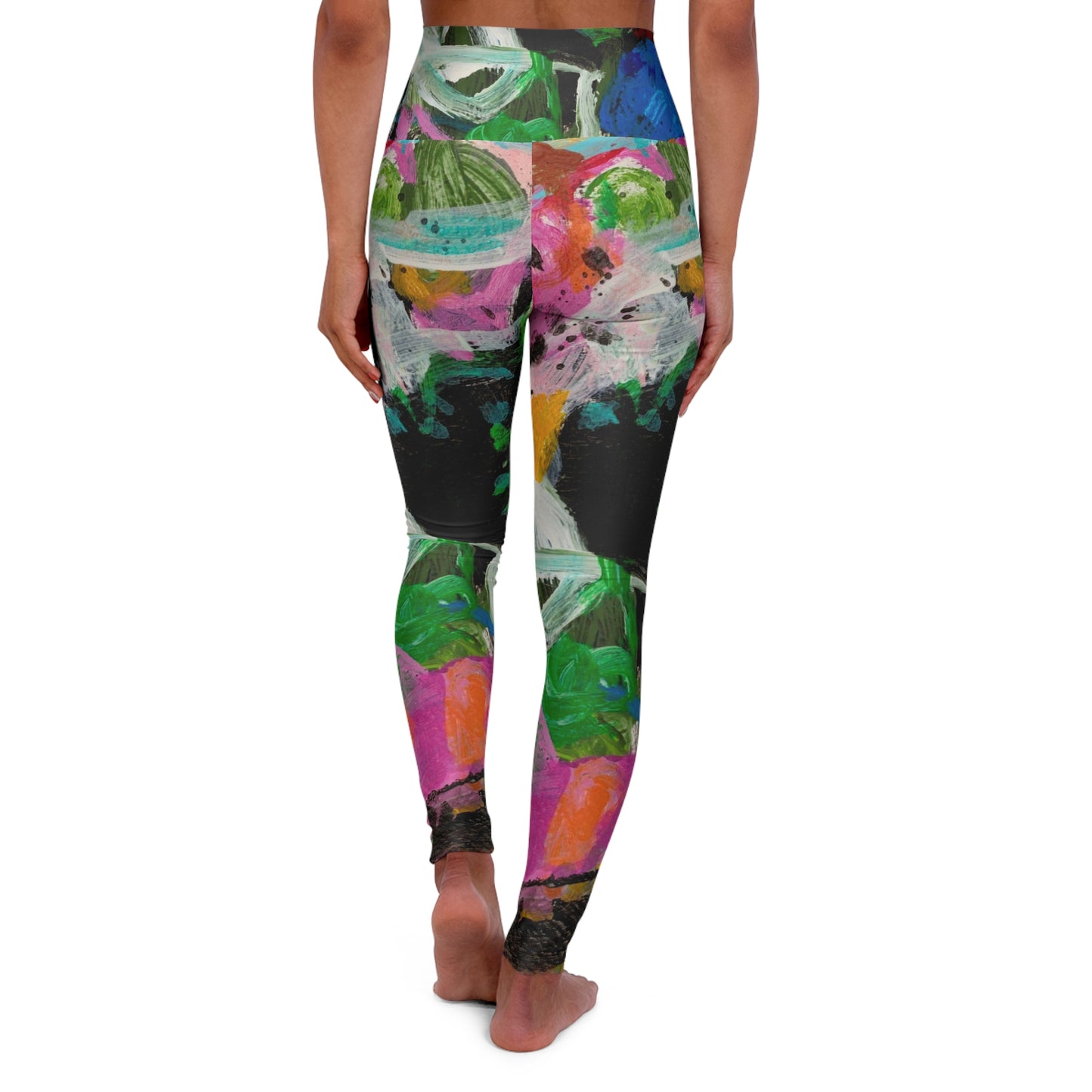 High Waisted Yoga Leggings (AOP) by Dani Wilson
