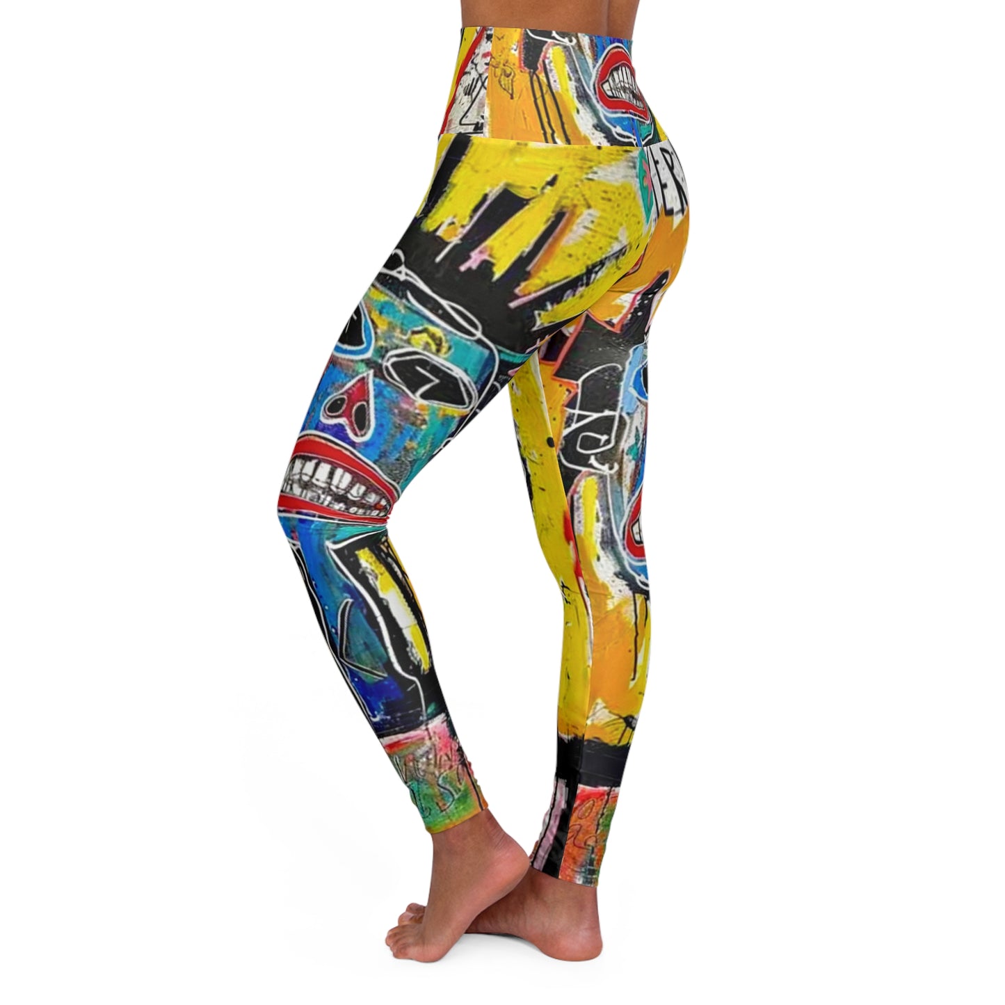 High Waisted Yoga Leggings (AOP) by Dani Wilson