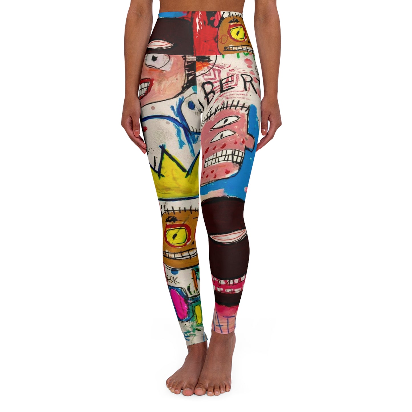 High Waisted Yoga Leggings (AOP) by Dani Wilson