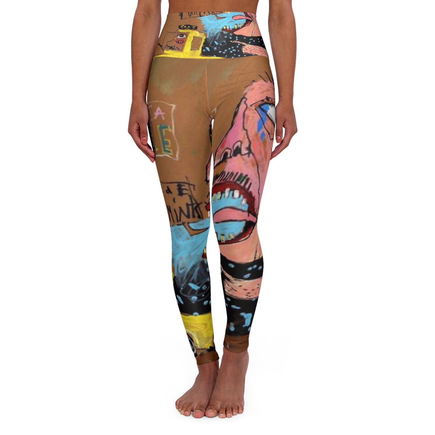High Waisted Yoga Leggings (AOP) by Dani Wilson