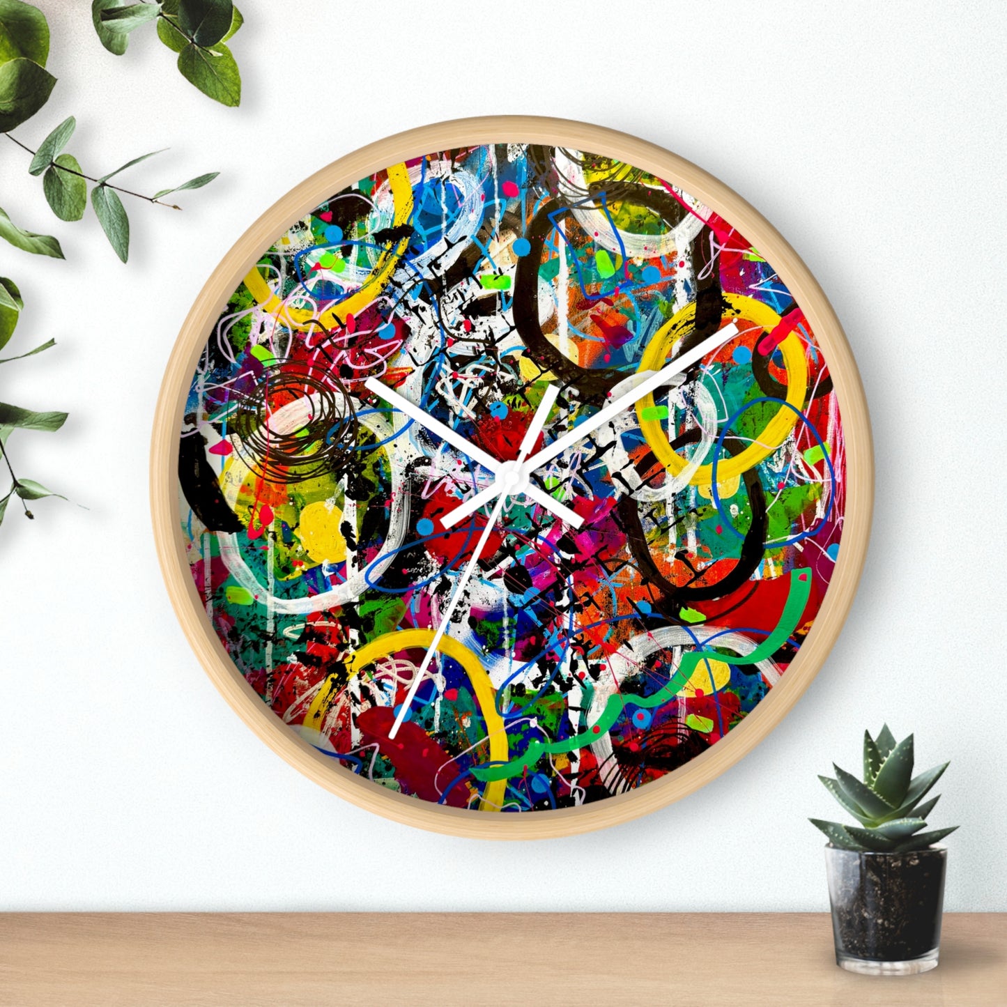Abstract Wall Clock by Dani Wilson