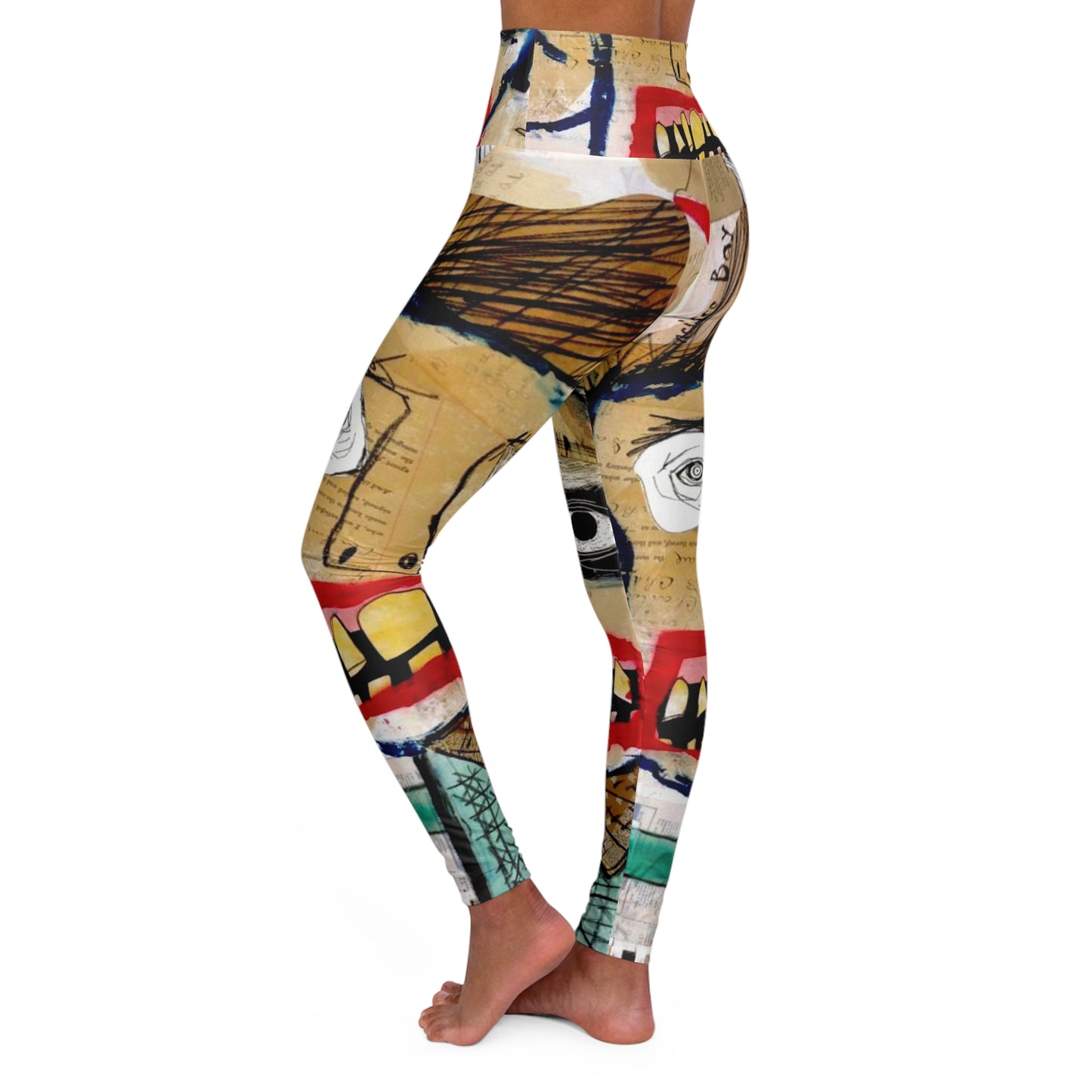 High Waisted Yoga Leggings (AOP) by Dani Wilson