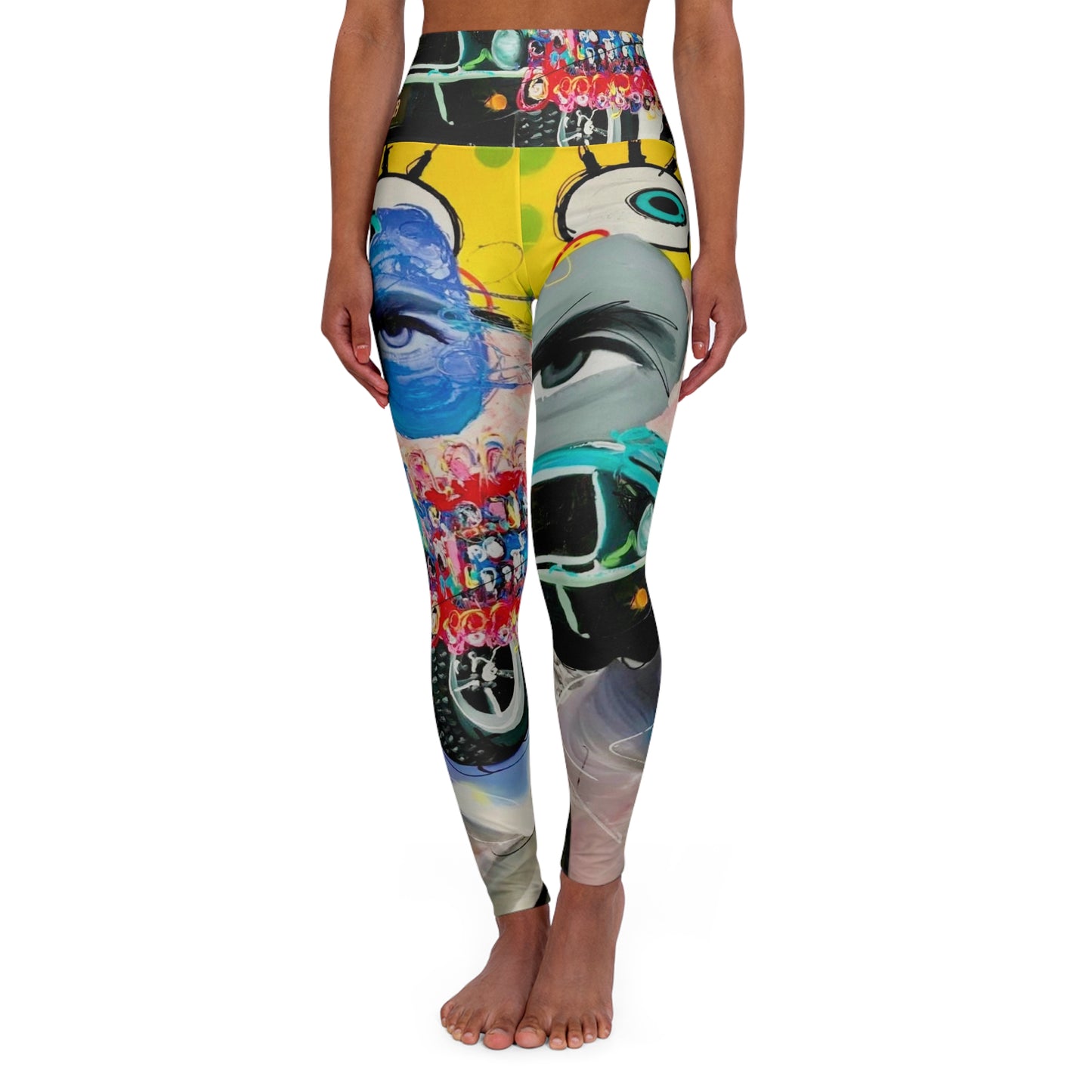 High Waisted Yoga Leggings (AOP) by Dani Wilson