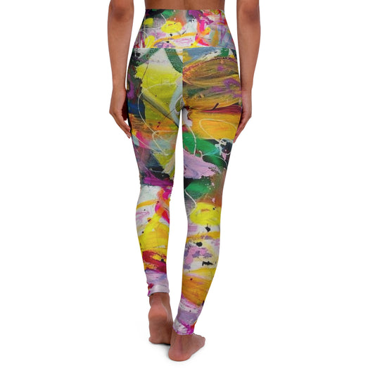 Abstract Art High Waisted Yoga Leggings (AOP)