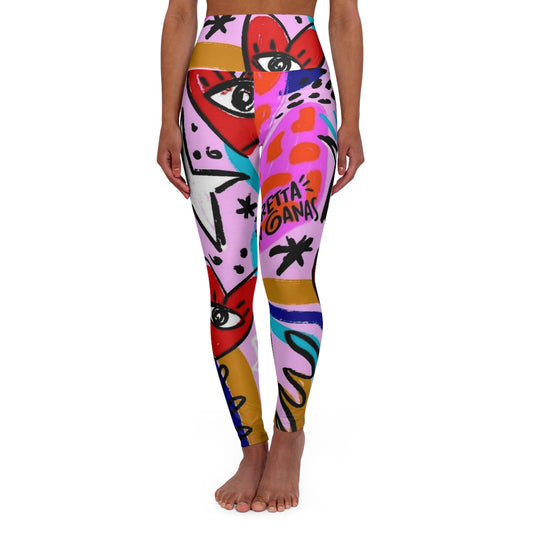 High Waisted  Leggings (AOP) by Dani Wilson