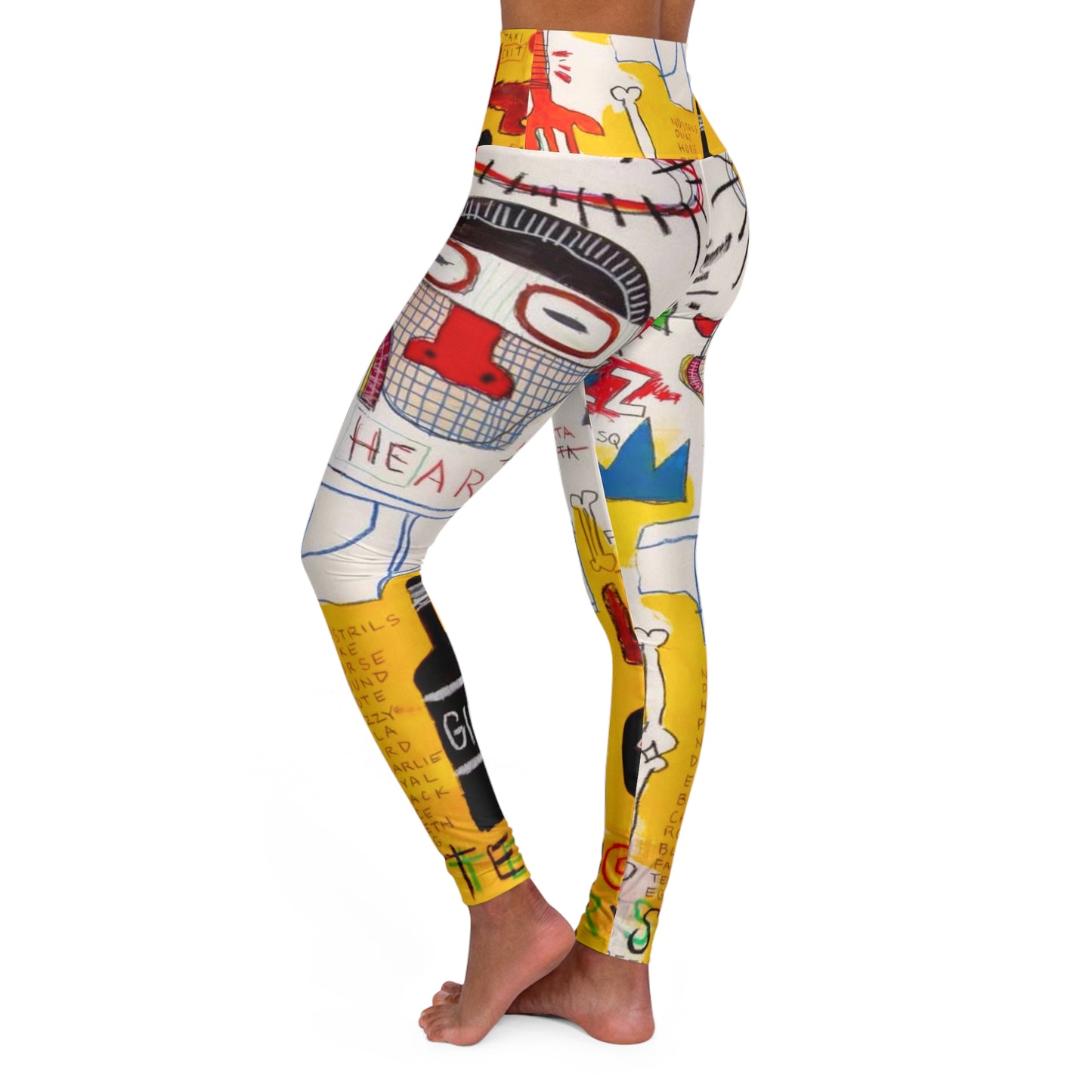 High Waisted Yoga Leggings (AOP) by Dani Wilson