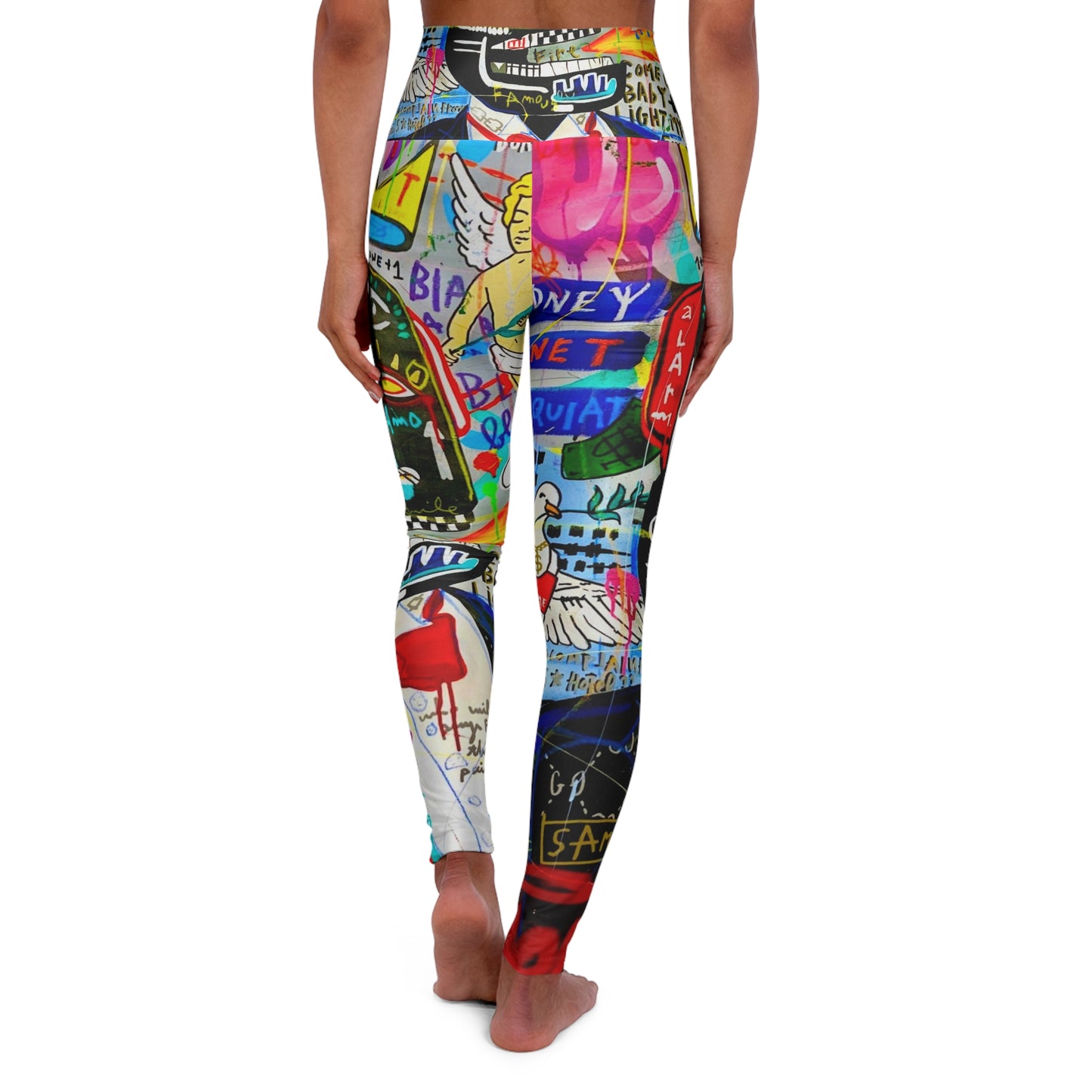 High Waisted Yoga Leggings (AOP) by Dani Wilson