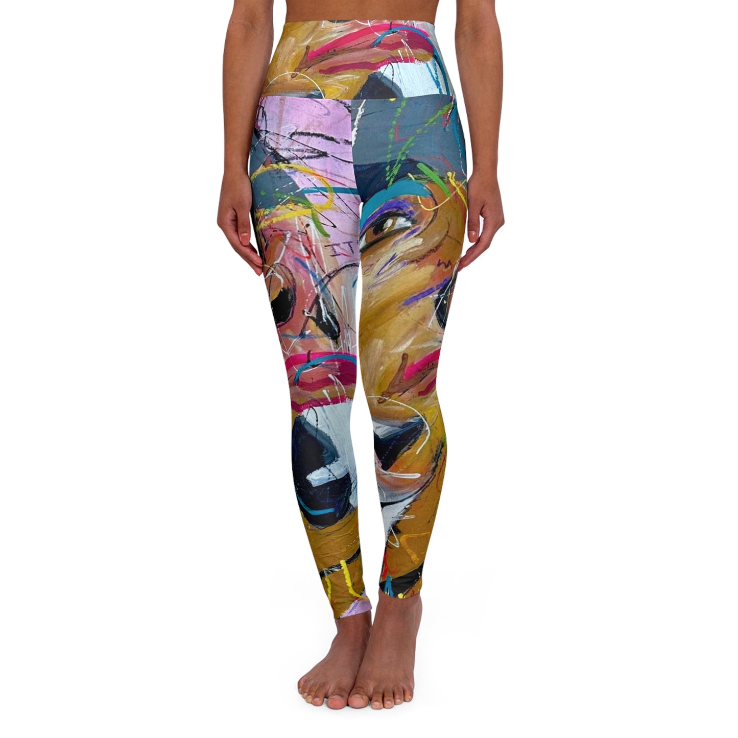Graffiti High Waisted Yoga Leggings (AOP)